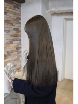 アリー 原宿 表参道(ALLY) 【ブリーチ無し】オリーブベージュ／9トーン