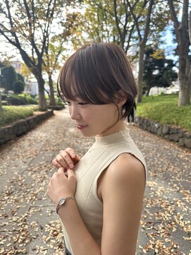 ロンドエニカ 大宮(Lond enika) イメチェン外ハネボブ美髪ワイドバングレイヤーショート/大宮