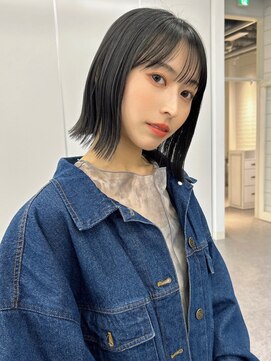 ロンドアリシア 金山(Lond Alexia) 外ハネボブ/切りっぱなし/ブリーチなしWカラー/縮毛矯正5507