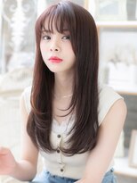 モッズヘア 上尾西口店(mod's hair)&nbsp;シースルーバング外国人風ピンクブラウンh4上尾20代30代40代
