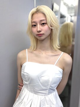 ロテ 名古屋 名駅店(Lote.) くびれヘア/アプリコットオレンジ/ハイライトカラー/名古屋/名駅