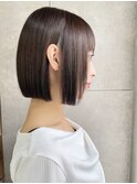 面長レイヤーボブ シースルーバング M20251128