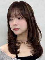 エジョン 三鷹店(Aejon) 三鷹レイヤーカット韓国ダブルカラー顔周り前髪カットボブ