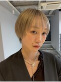 大人ショートボブ丸みショートカットマッシュショート前髪あり