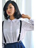 クラン(clan)&nbsp;【clan】クールフェミニンな黒髪バルーンミディボブ