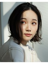 エインアンリー 表参道(AIN.ANLY.)&nbsp;小顔カットの耳かけボブルフ☆ハイライトカラーピンクベージュ