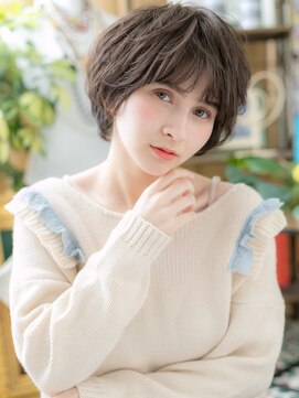 カバーヘア イヴ 戸頭店(COVER HAIR EVE) ダークグレージュくせ毛風マッシュショートa戸頭20代30代40代!