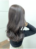 黒髪風ラベンダーカラー×小顔カット