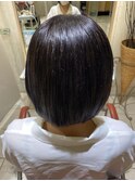 酸性ストレートで丸みショート