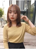 ミディアムレイヤーカットボブウルフ/10代20代/インナーカラー