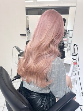 ランテルディ 渋谷(LANTERDIT) ピンクベージュ 韓国ヘア ブリーチ ハイトーン 美髪 20代 10代