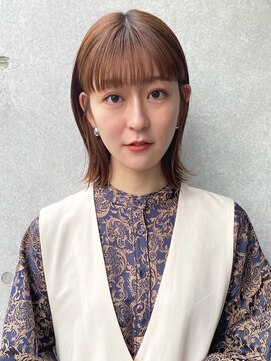 ラボヌールヘアーグレース 門前仲町店(La Bonheur hair grace) 大人可愛い切りっぱなし20代30代40代外ハネシルキーベージュボブ