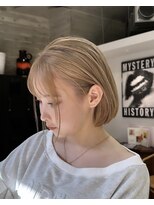 ヲタク(wotaku.)&nbsp;ミルクティーカラーベージュカラーくすみカラーハイトーンボブ