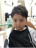 フープなら子供のカットもかっこよく!眉カットとカットで大変身