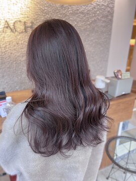 ヘアラウンジ ビーチ 青山 外苑前(hair lounge BEACH) ピンクベージュ透け感ブリーチなしカラーレイヤーカット