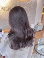 ビーチ(BEACH) ピンクベージュ透け感ブリーチなしカラーレイヤーカット