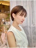 前髪あり大人可愛いショートヘア/小顔ショート/20代30代40代50代