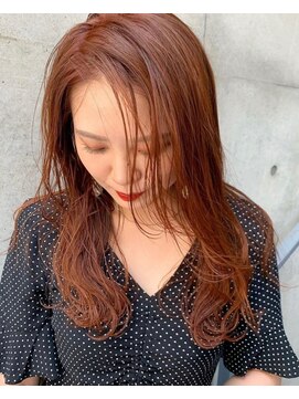 ボアップ 新居浜店(boappu) #暖色系カラー#カラー#オレンジカラー#ブリーチカラー