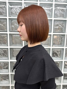 ロンドポレール 北千住(Lond polaire) ウェーブミディアムメルティカラー×ブリーチなしボブ韓国