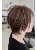20代_30代_ショート_ウルフ_グレージュ_ハイライト