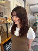 レイヤーカットで毛先軽やかウェーブパーマ