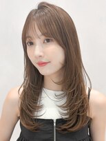 アグノス 青山(Agnos)&nbsp;ナチュラルカールセミディ斜めバング美髪外ハネボブうるツヤ