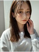 髪質改善/ロング/前髪なし/ベージュカラー/ストレート//