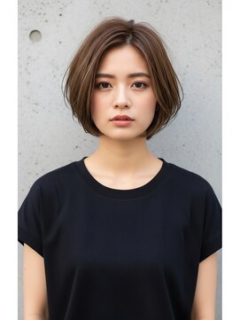 プラグ ヘアーデザイン 大名店(PLUG hair design) 前下がりグラデーションボブ
