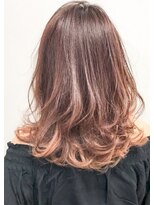 クアトログランシュ 水戸店(QUATRO×GranCieux) ピンクアッシュ、ゆるウェーブロング★QUATRO★