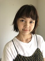 サク(Sac.)&nbsp;オン眉ボブ×クリーミーベージュ　Sac.栃木優佑