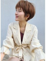 グロウミドル(GROW middle) ベージュ×コンパクトな垢抜けマッシュショート　野村恵子