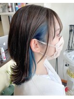 アド ヘア プレイス(adon hair place)&nbsp;インナーカラーブルー