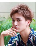  ビジネス就活アップバングスパイキーショート波巻き