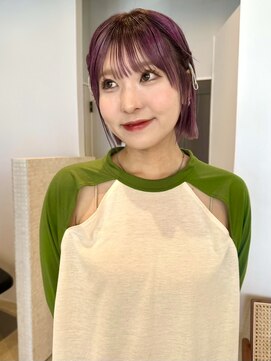 ディッセンバー 神宮前(December) 紫カラー/ぶどうカラー/暖色パープル/ブリーチカラー/渋谷