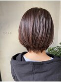 切りっぱなしボブ/美髪/ピンクブラウン[佐賀駅]