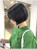 ナチュラルボブ/暗髪/カジュアル