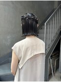 bibito アレンジ　ヘアセット　ねじねじアレンジ　ボブアレンジ