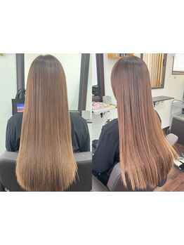 ダメージレスでうる艶もサラサラも叶う♪あなたの髪質に合わせたケアで、潤いのある美髪へ。