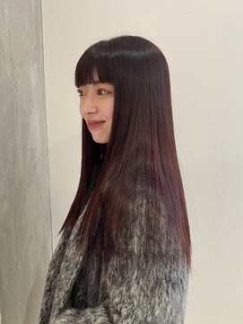 ヨーク(YOKE) 【YOKE】ボルドーカラー/ワイドバング/暖色/レッドブラウン