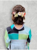 ハーフアップヘアアレンジ&袴着付け【Treno.吉祥寺】