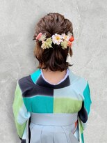 トレノ(Treno.)&nbsp;ハーフアップヘアアレンジ&袴着付け【Treno.吉祥寺】