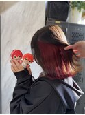 インナーカラー/ワインレッド/ボルドー