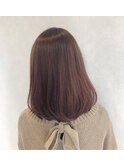 ワンレングス×ロイヤルパープルカラー