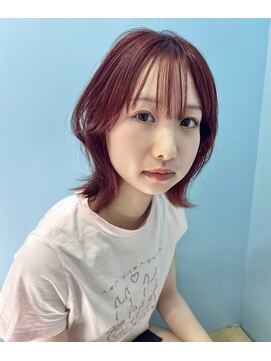 グラスペディア(graspedia) 【広島ハイトーン】【広島派手髪】赤カラー/赤髪/レイヤーボブ