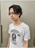 ミディアムパーマ ボブパーマ ツーブロック メンズ 金山 / 井上