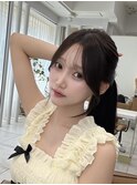フェミニンポニー×韓国風くびれレイヤー
