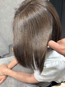 ハクバイジェービー 稲毛(hak by jb) 丸型◎髪質改善カラーで作るアッシュベージュ[稲毛駅/白髪染め]