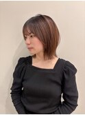韓国/顔周りレイヤー/ダブルカラー/ベージュ/前髪新潟長岡宮関