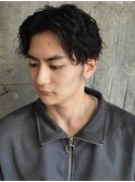 似合わせパーマ ツイストスパイラルパーマ センターパートメンズ