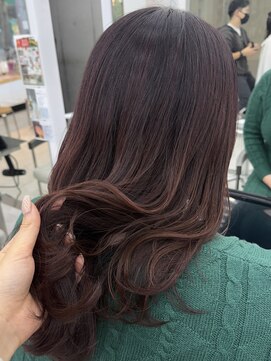 ビューブルー 亀戸錦糸町(VIEW BLUE) ◎小顔レイヤーバーガンディロングミディアム似合わせ前髪